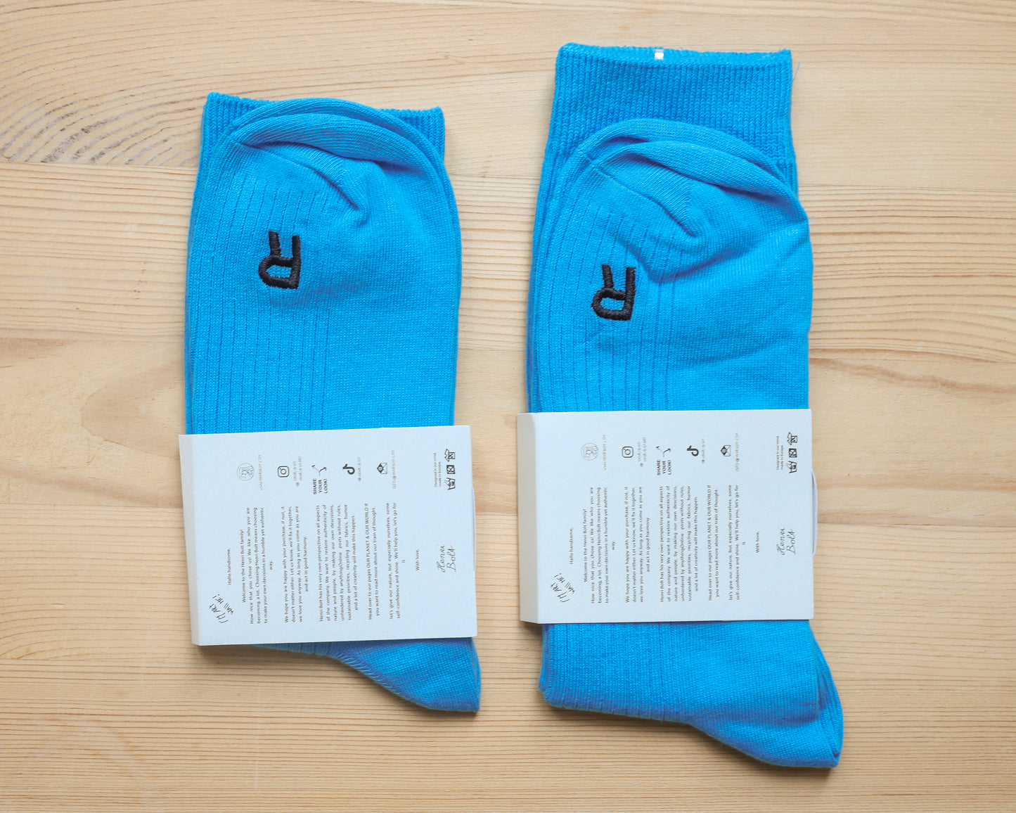 Socks azure blue