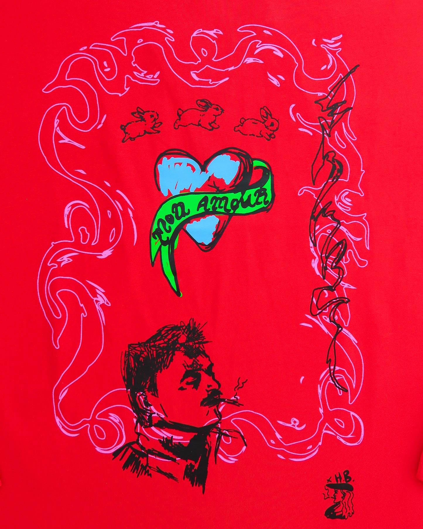 Mon amour oversized longsleeve red