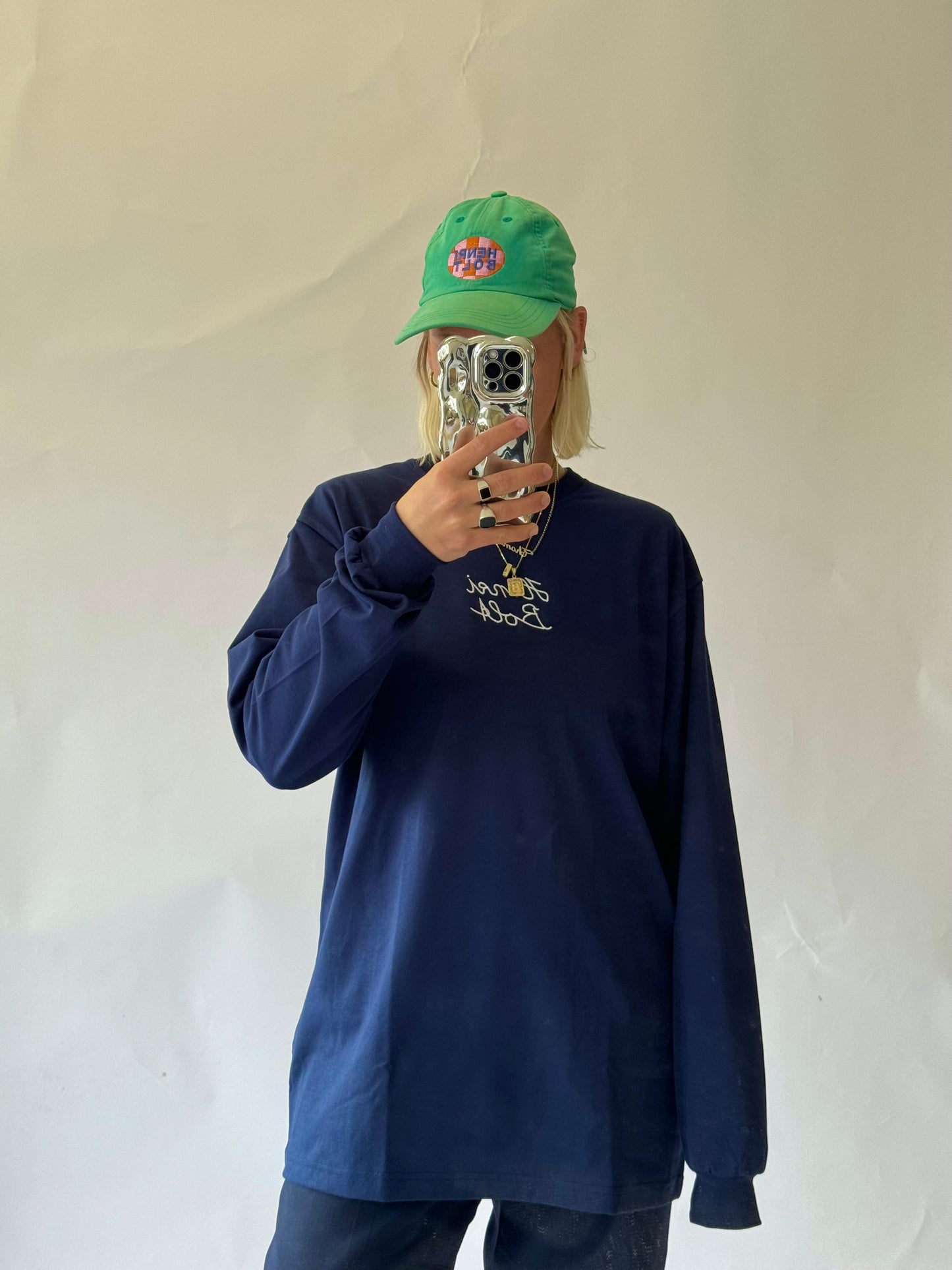 Navy blue oversized longsleeve