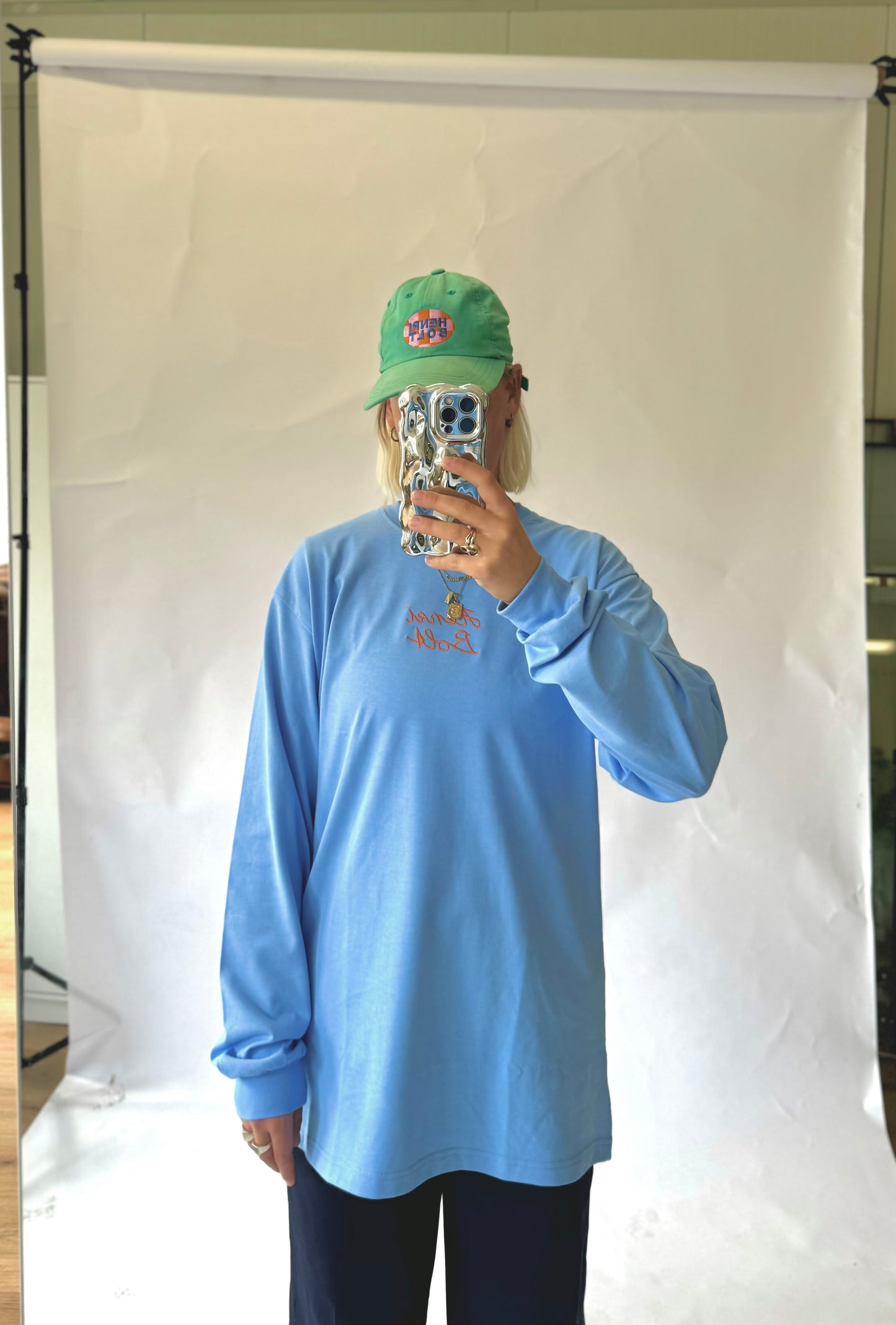 Ocean blue oversized longsleeve