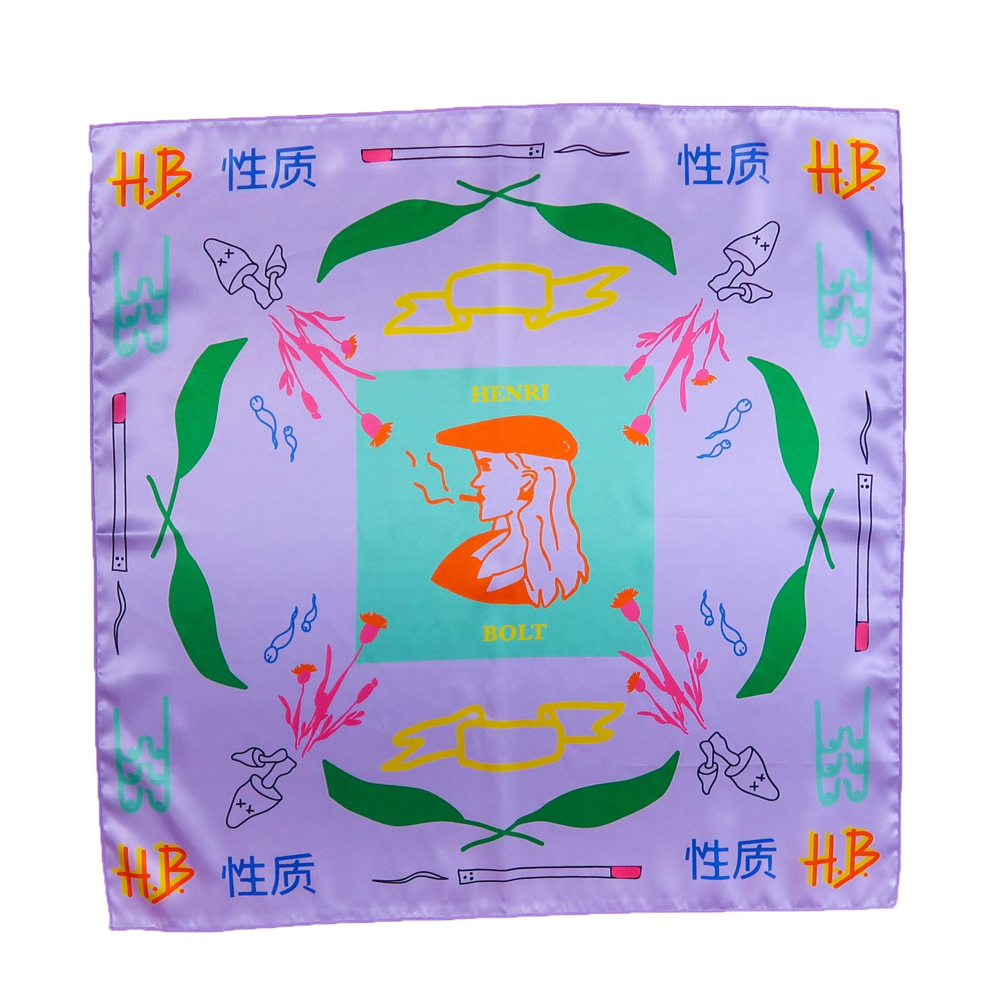 Fantasy bandana scarf lila