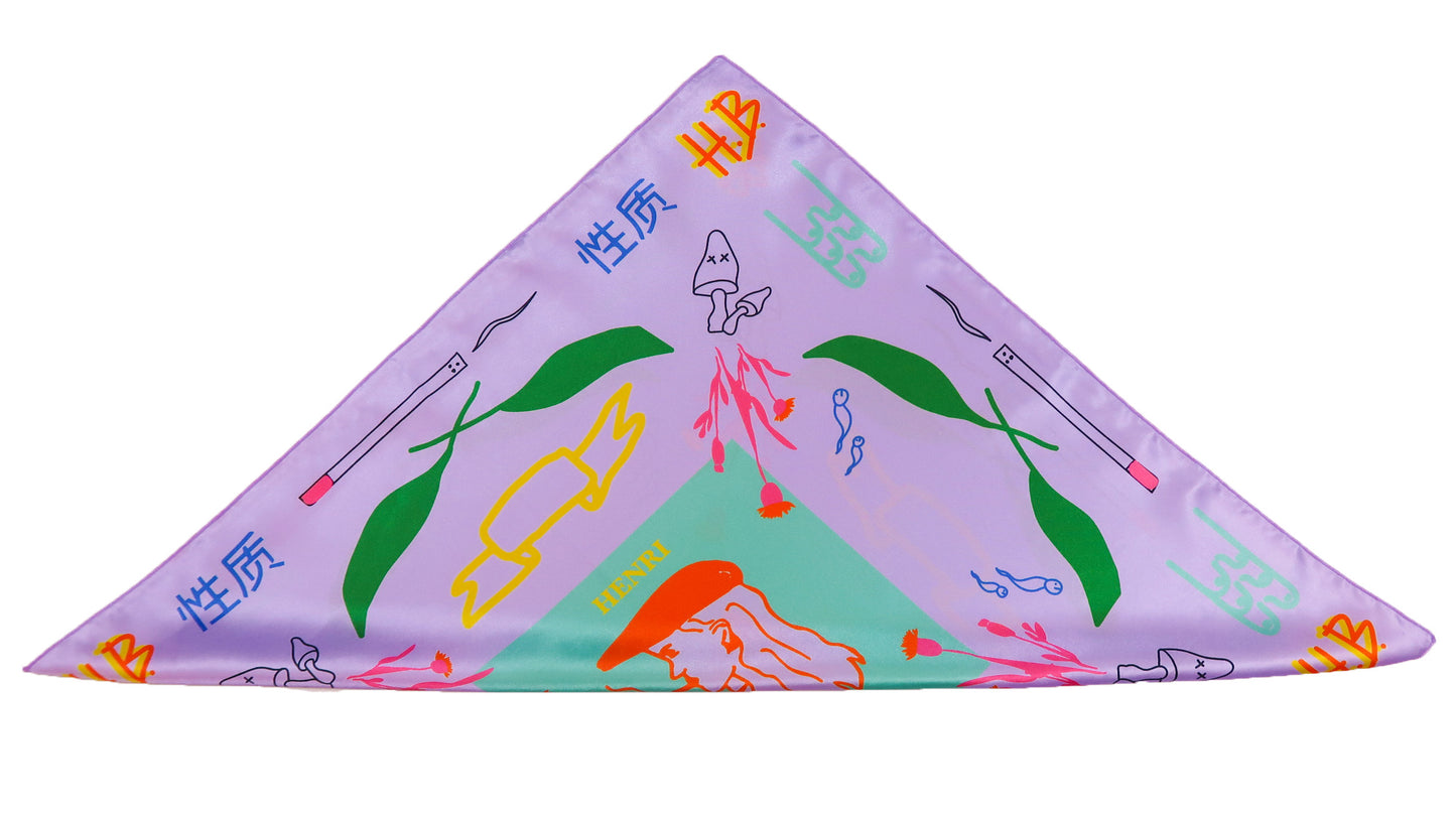 Fantasy bandana scarf lila