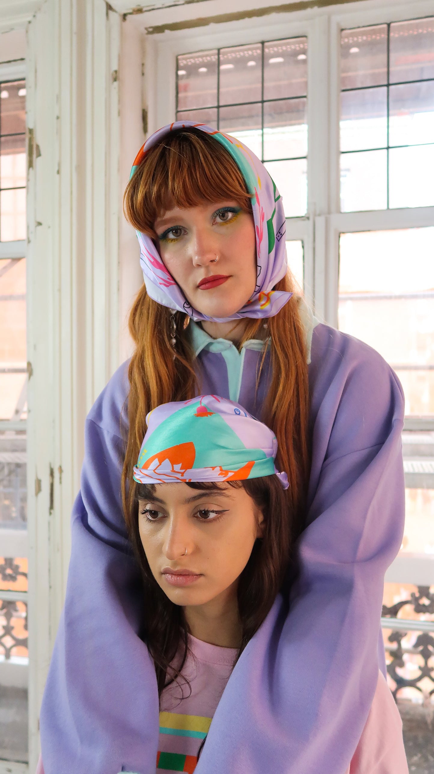 Fantasy bandana scarf lila