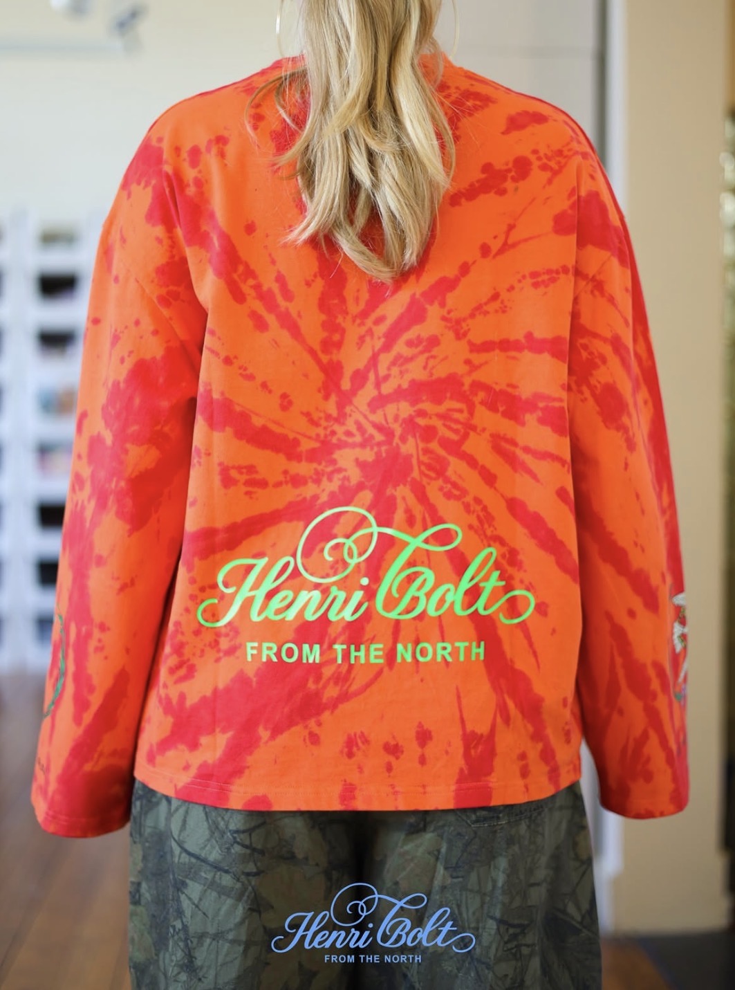 Tie dye oversized longsleeve orange