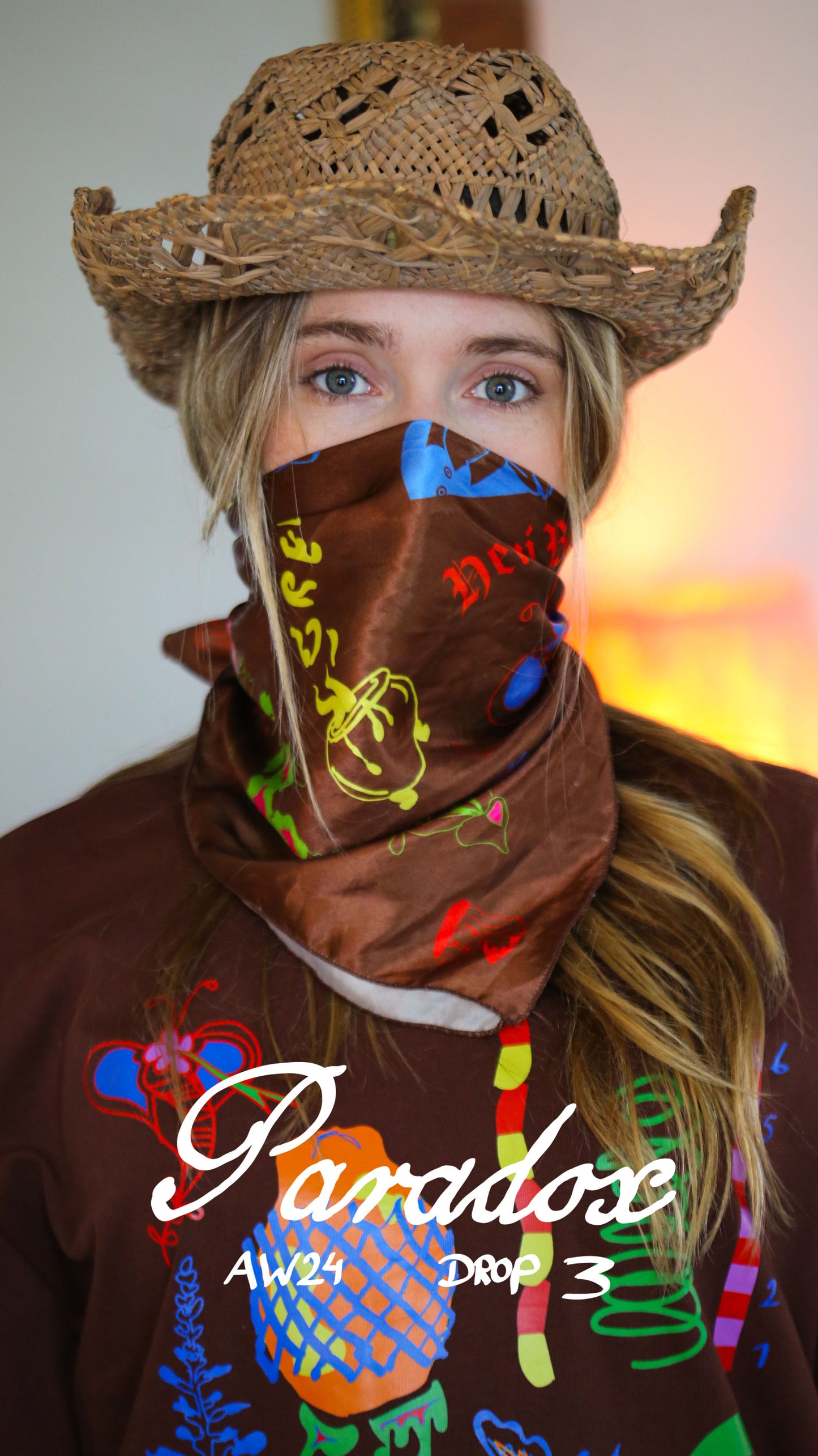 PARADOX bandana scarf brown