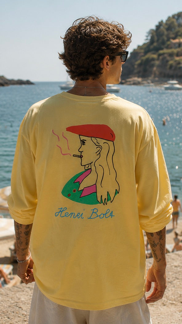 Butter yellow oversized longsleeve