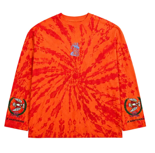 Tie dye oversized longsleeve orange