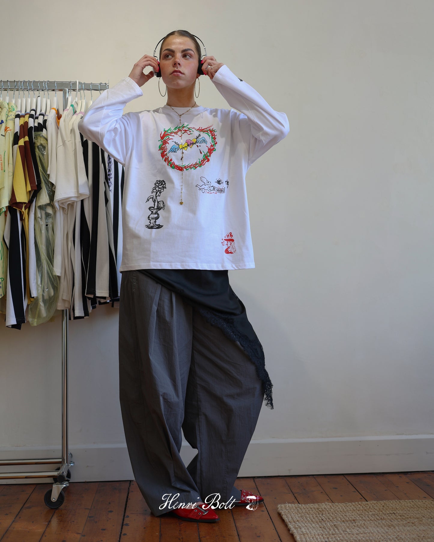 Forbidden love oversized longsleeve white