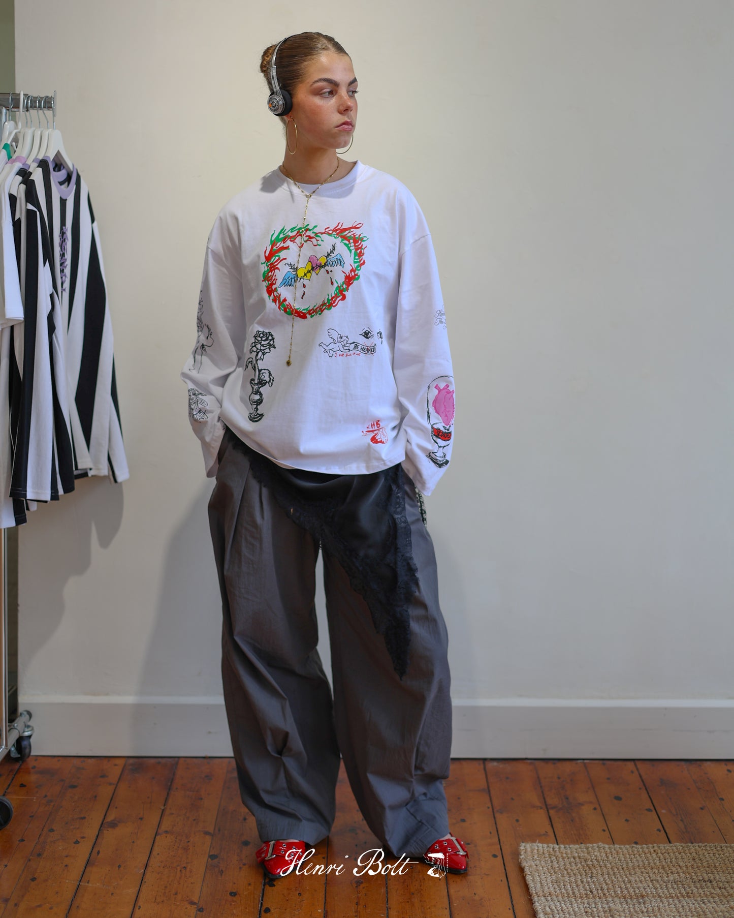 Forbidden love oversized longsleeve white