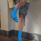Socks azure blue