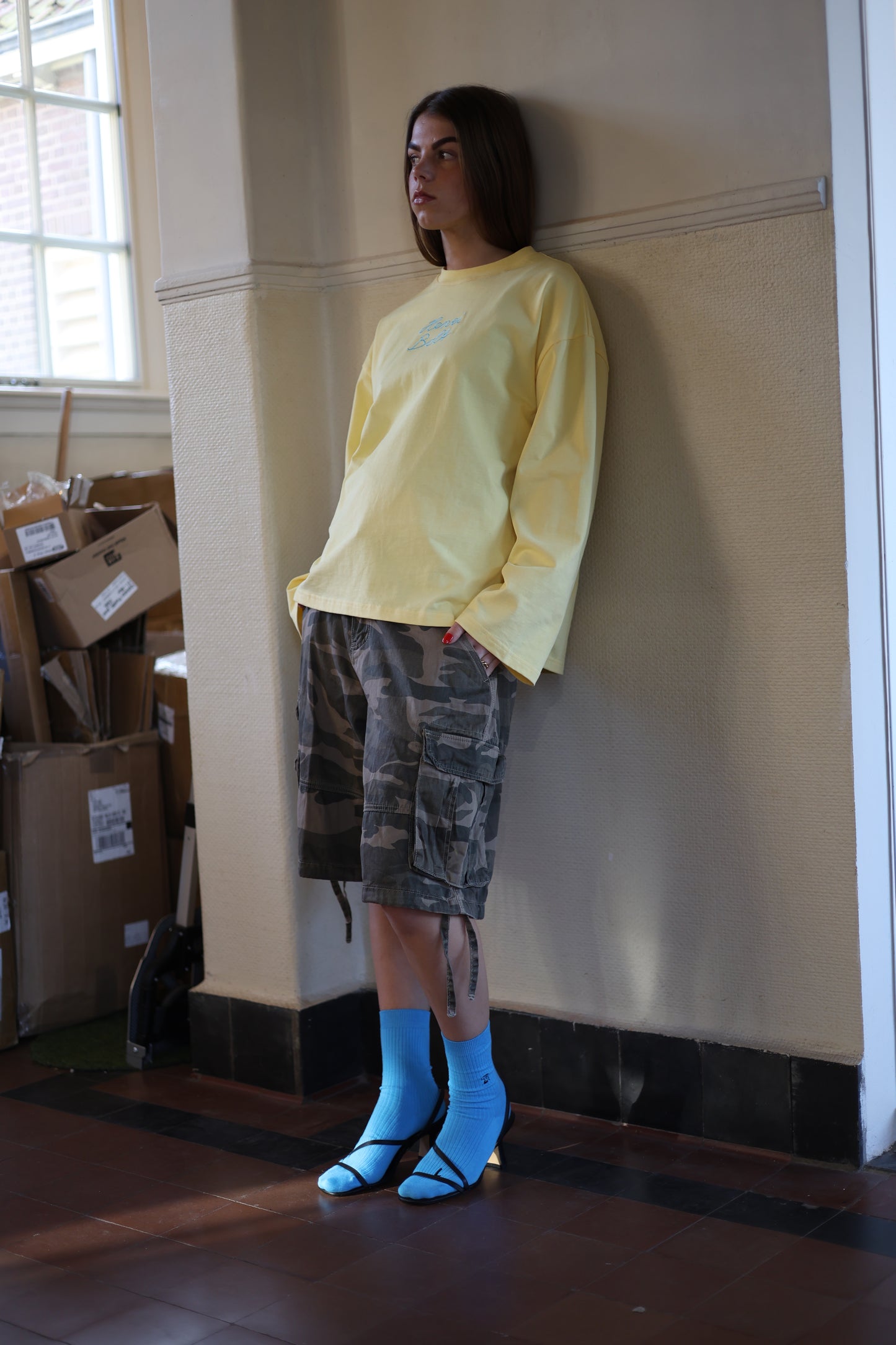Butter yellow oversized longsleeve