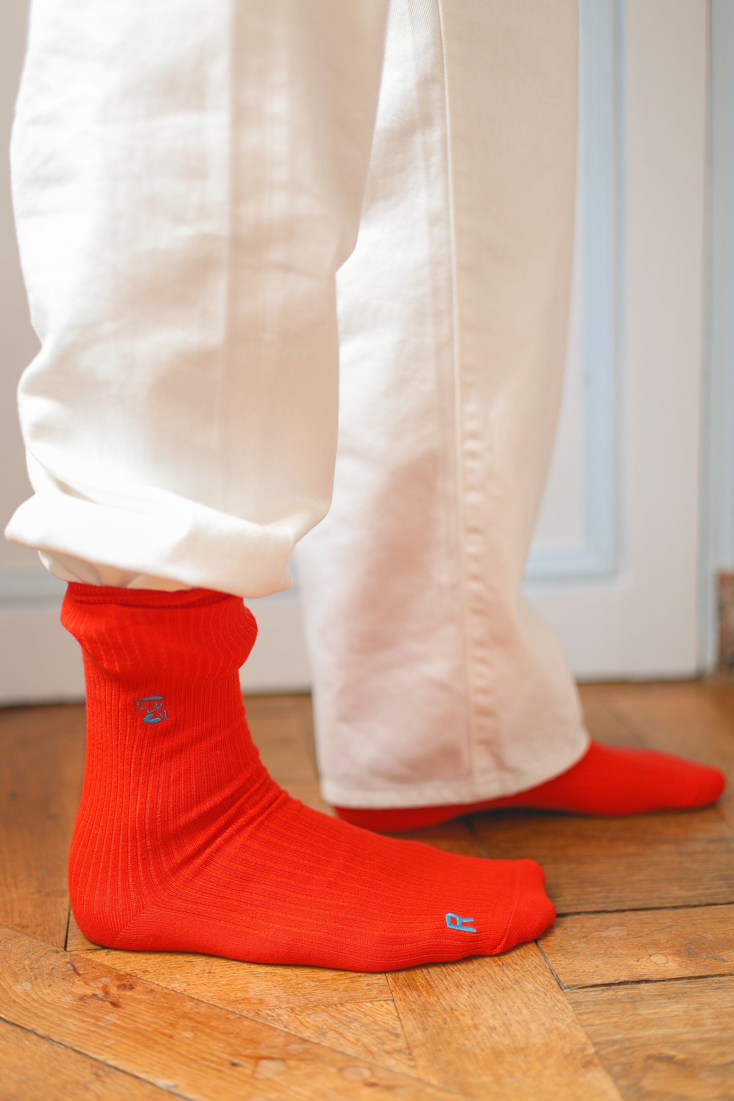 Socks cardinal red