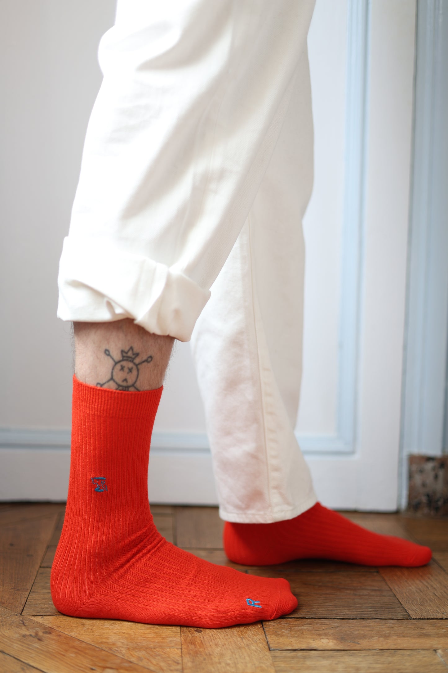 Socks cardinal red