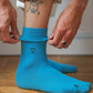 Socks azure blue