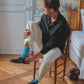 Socks azure blue