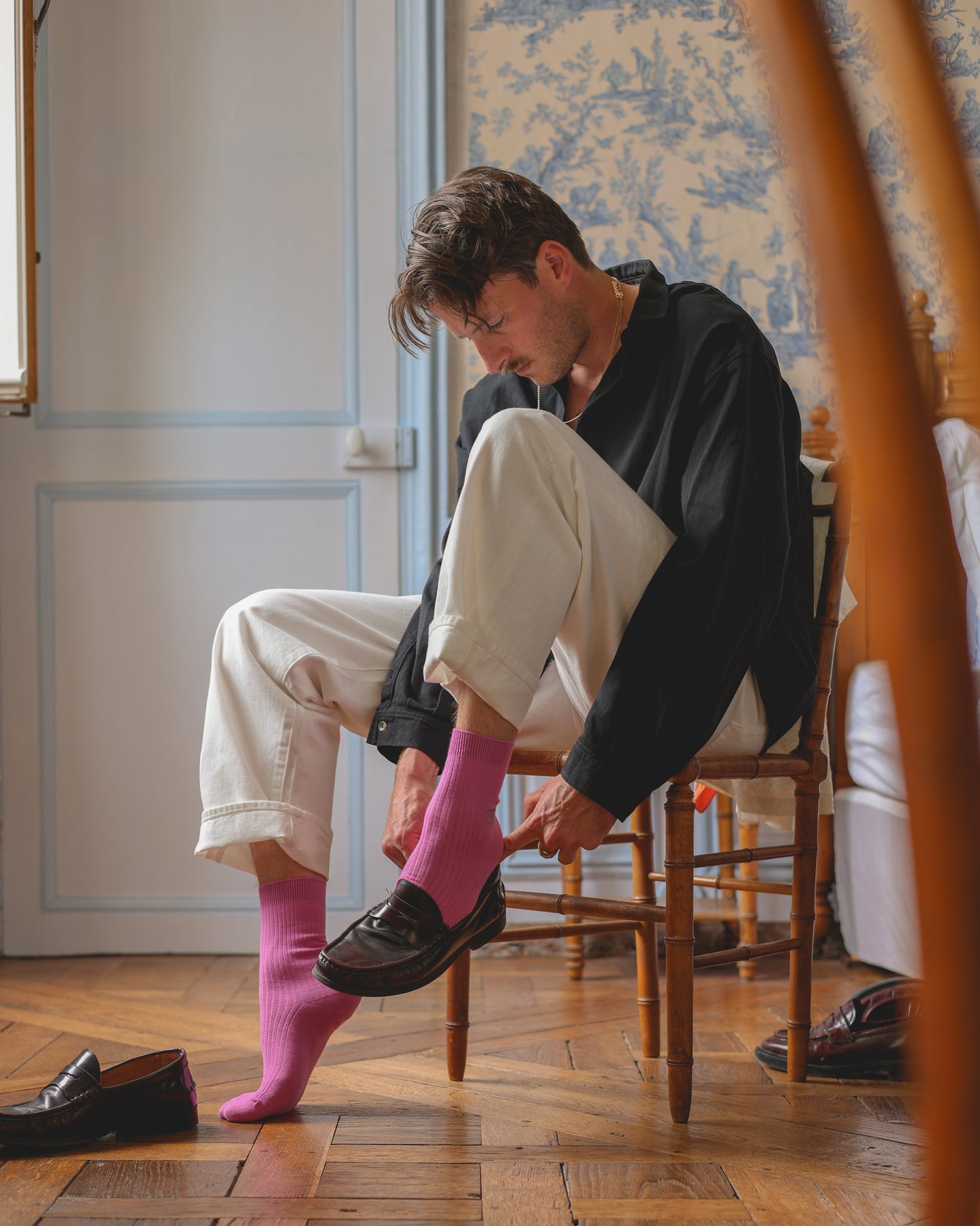 Socks peony pink