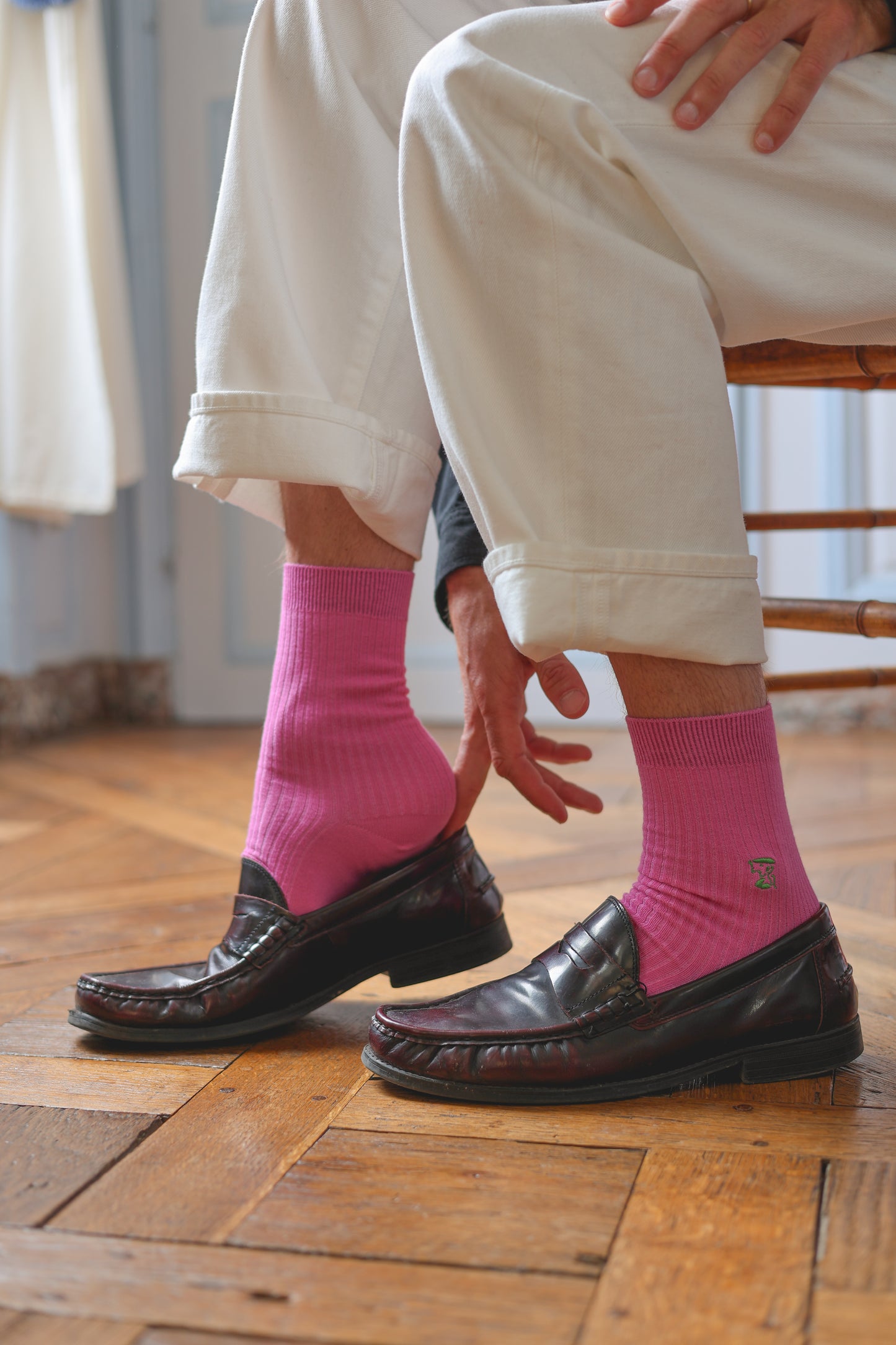 Socks peony pink