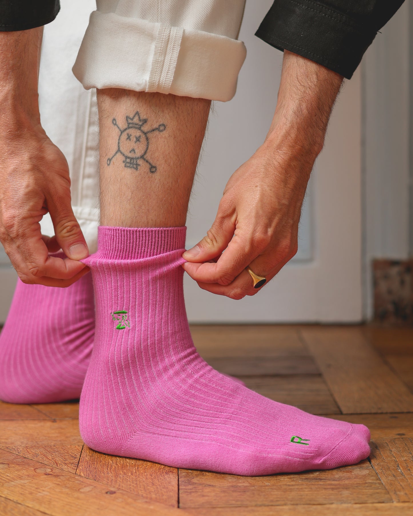 Socks peony pink