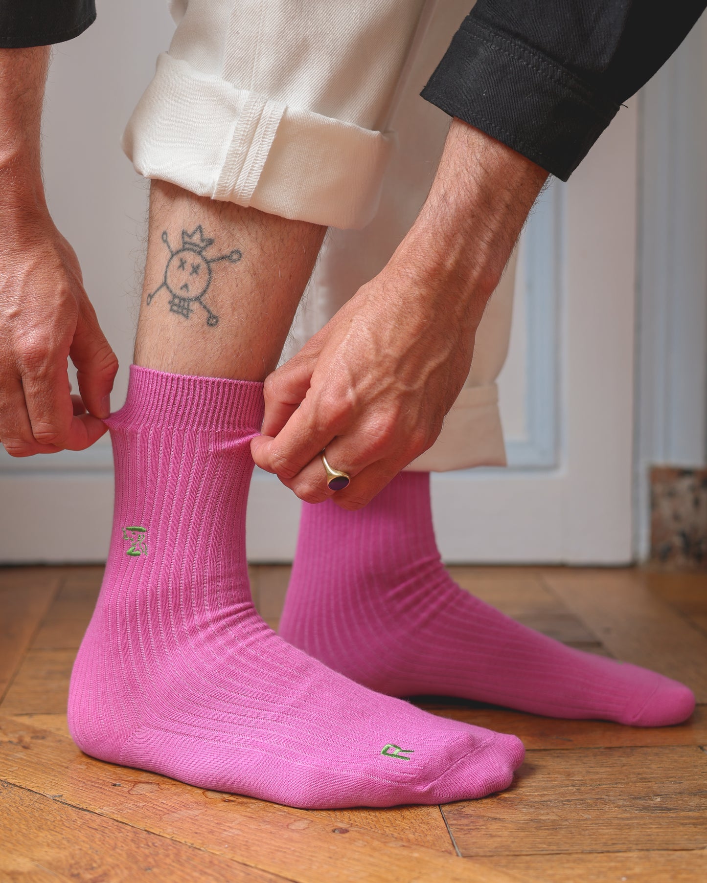Socks peony pink