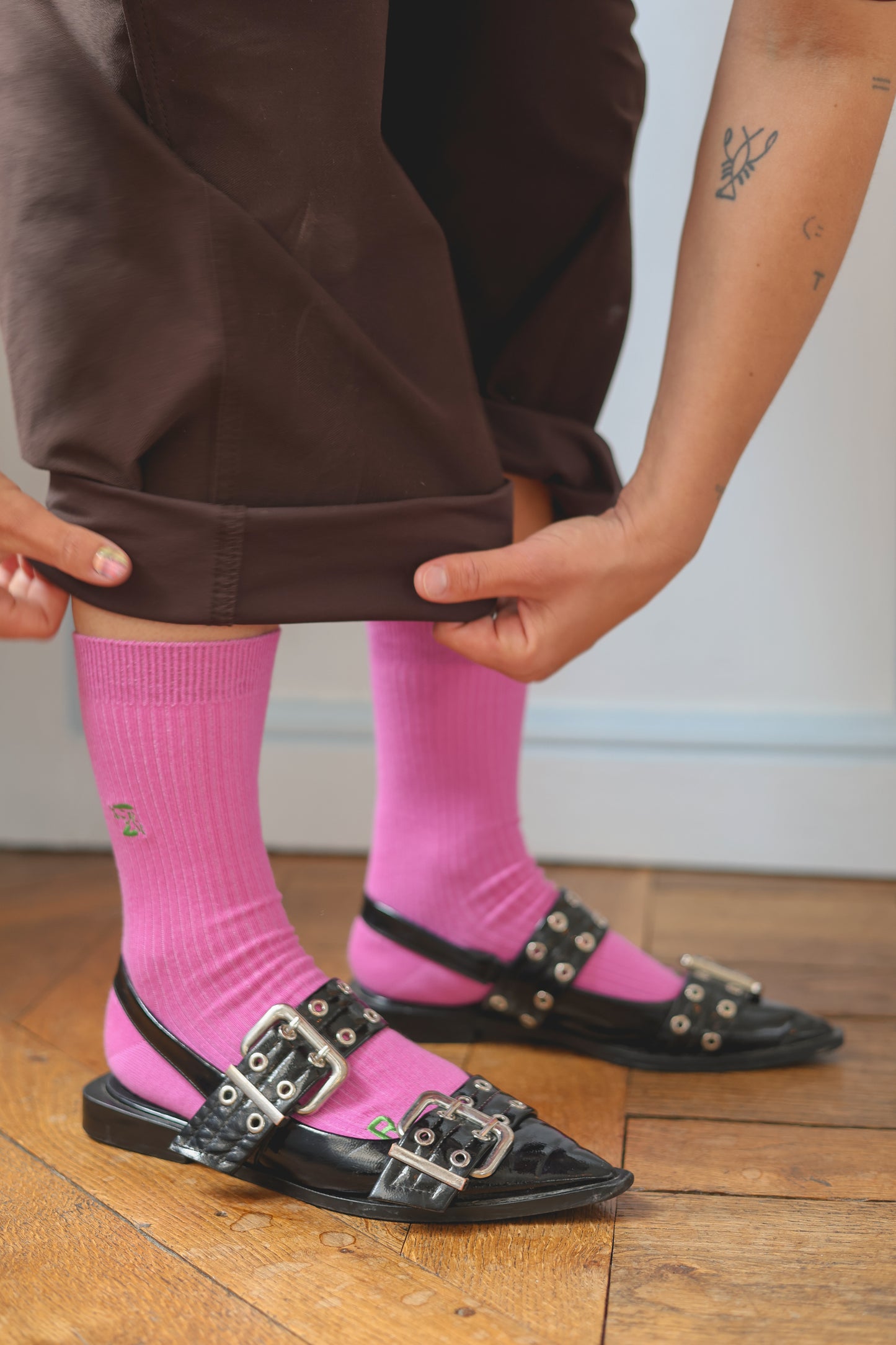 Socks peony pink