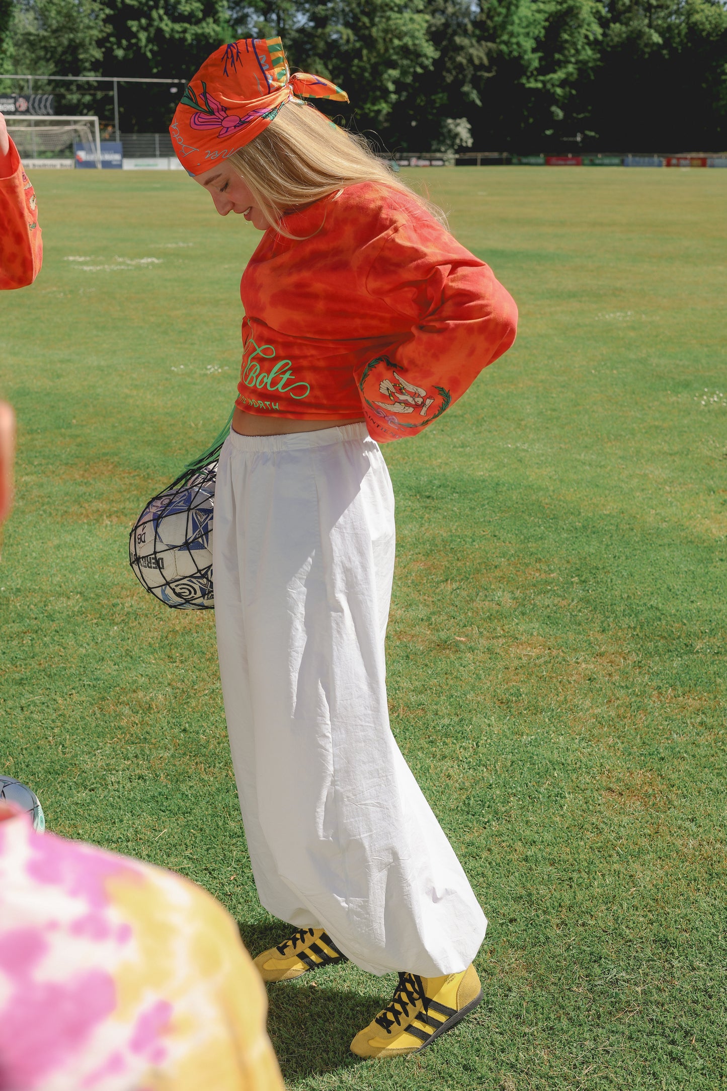 Tie dye oversized longsleeve orange