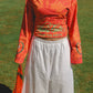 Tie dye oversized longsleeve orange