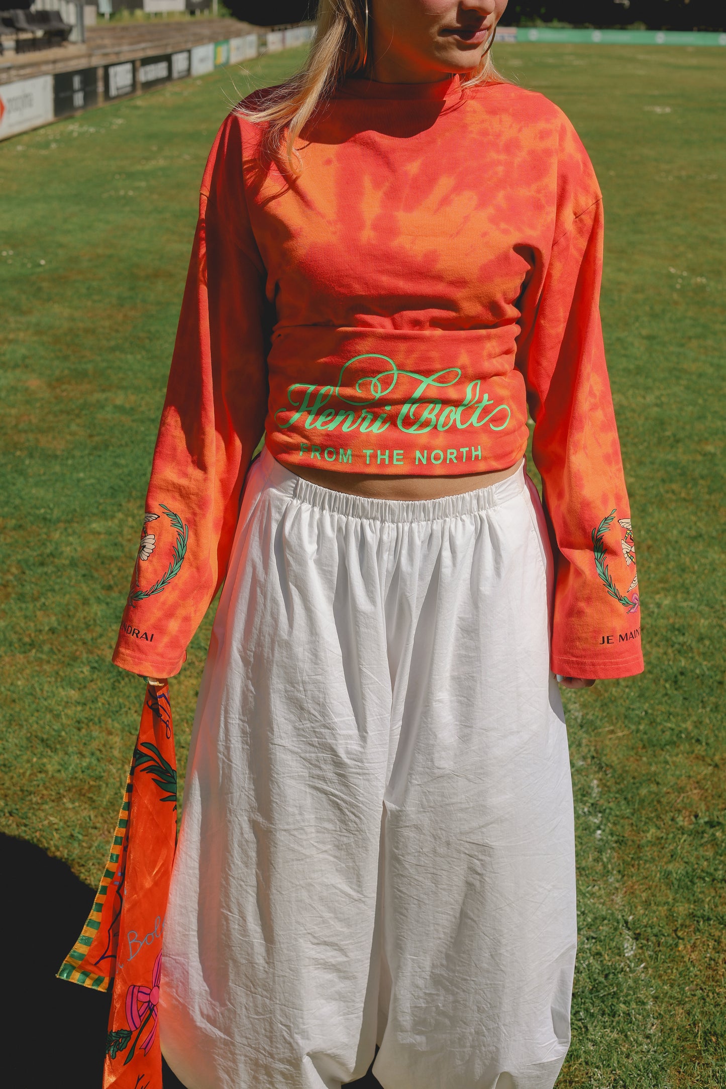 Tie dye oversized longsleeve orange