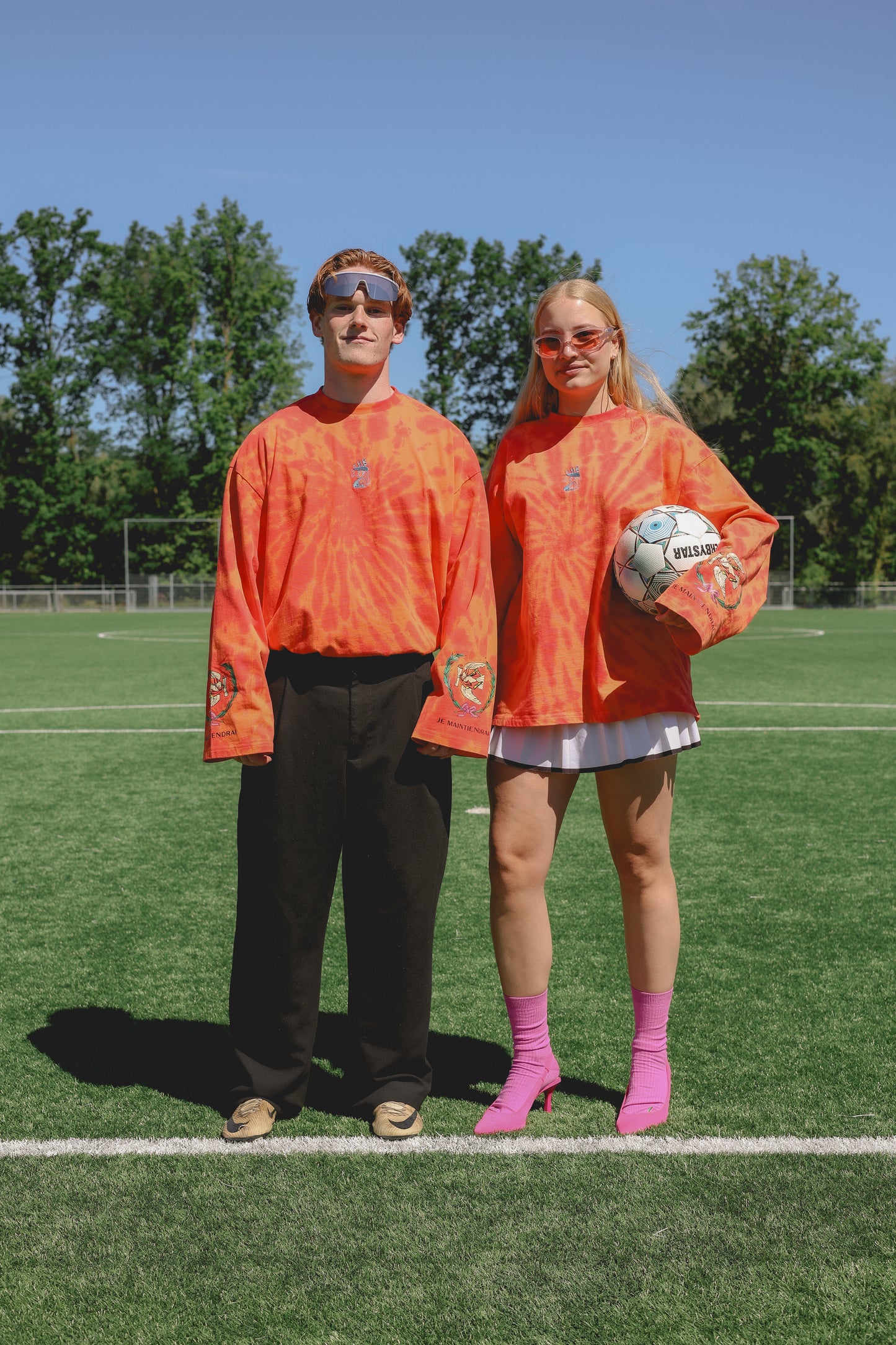 Tie dye oversized longsleeve orange