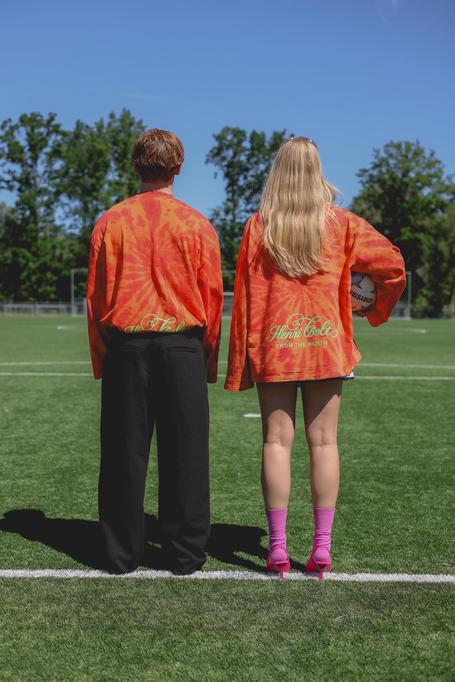 Tie dye oversized longsleeve orange
