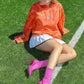 Tie dye oversized longsleeve orange