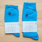 Socks azure blue