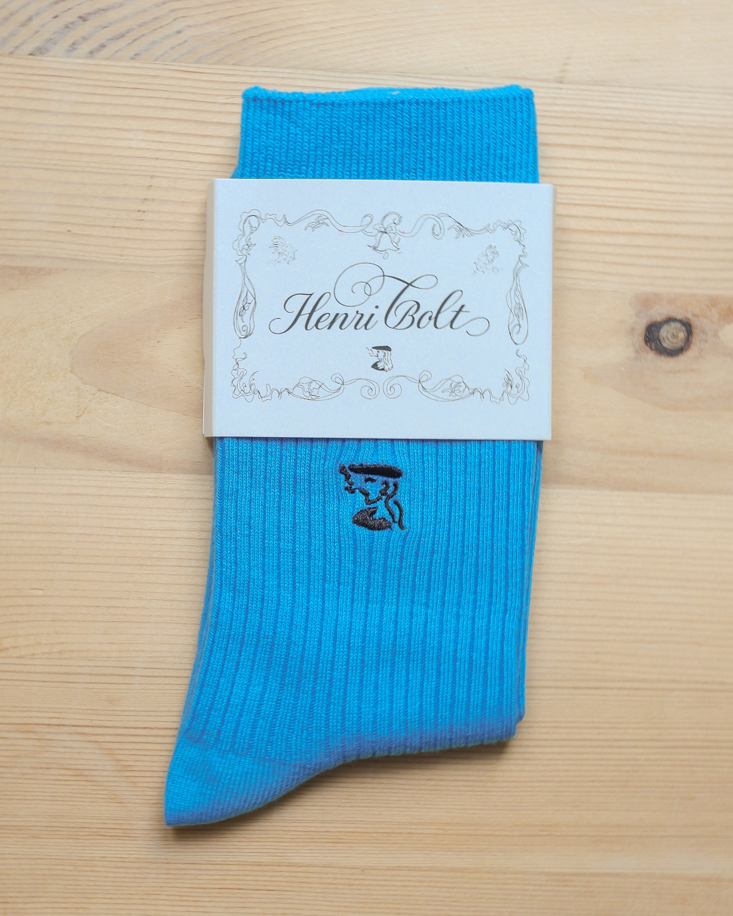 Socks azure blue