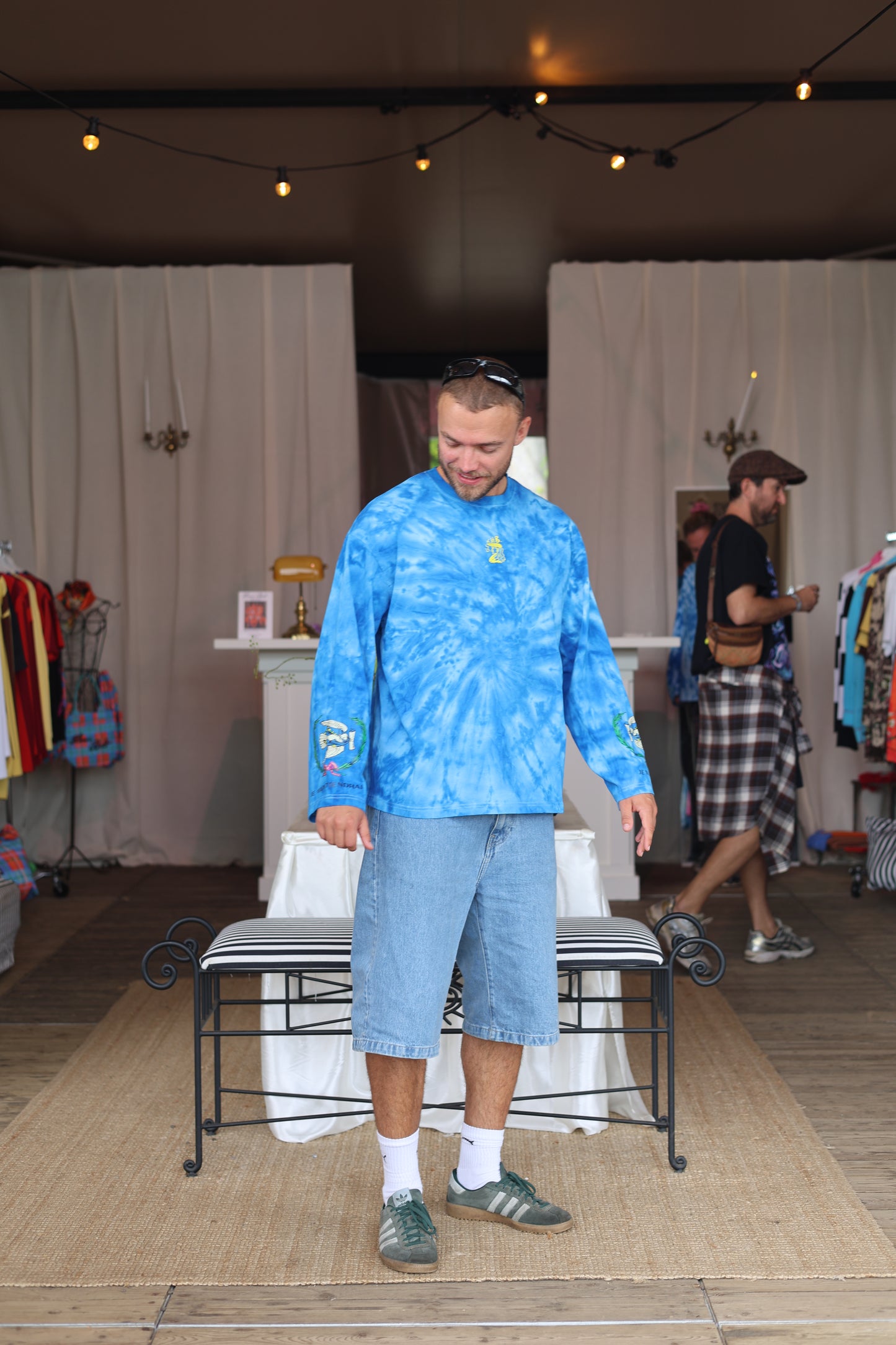 Tie Dye longsleeve aqua