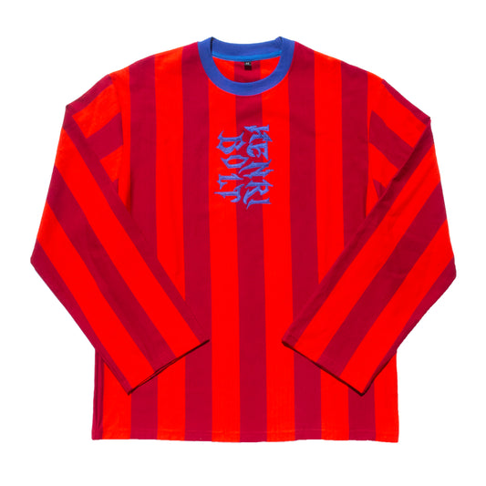 Burgundy wine striped longsleeve