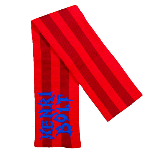 Bourgundy wine striped scarf