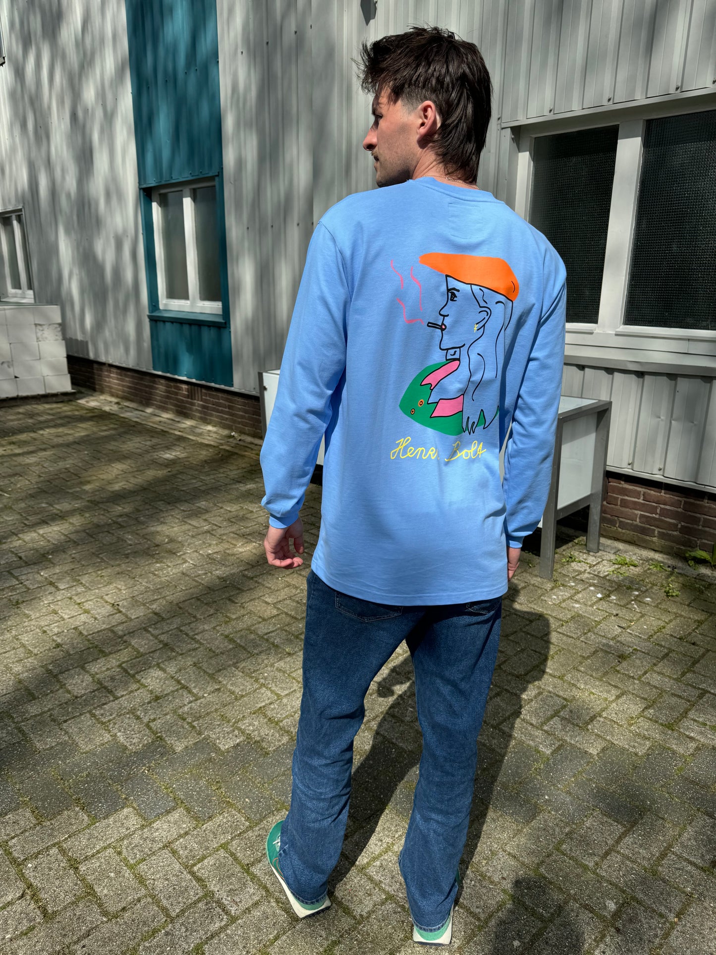 Ocean blue oversized longsleeve