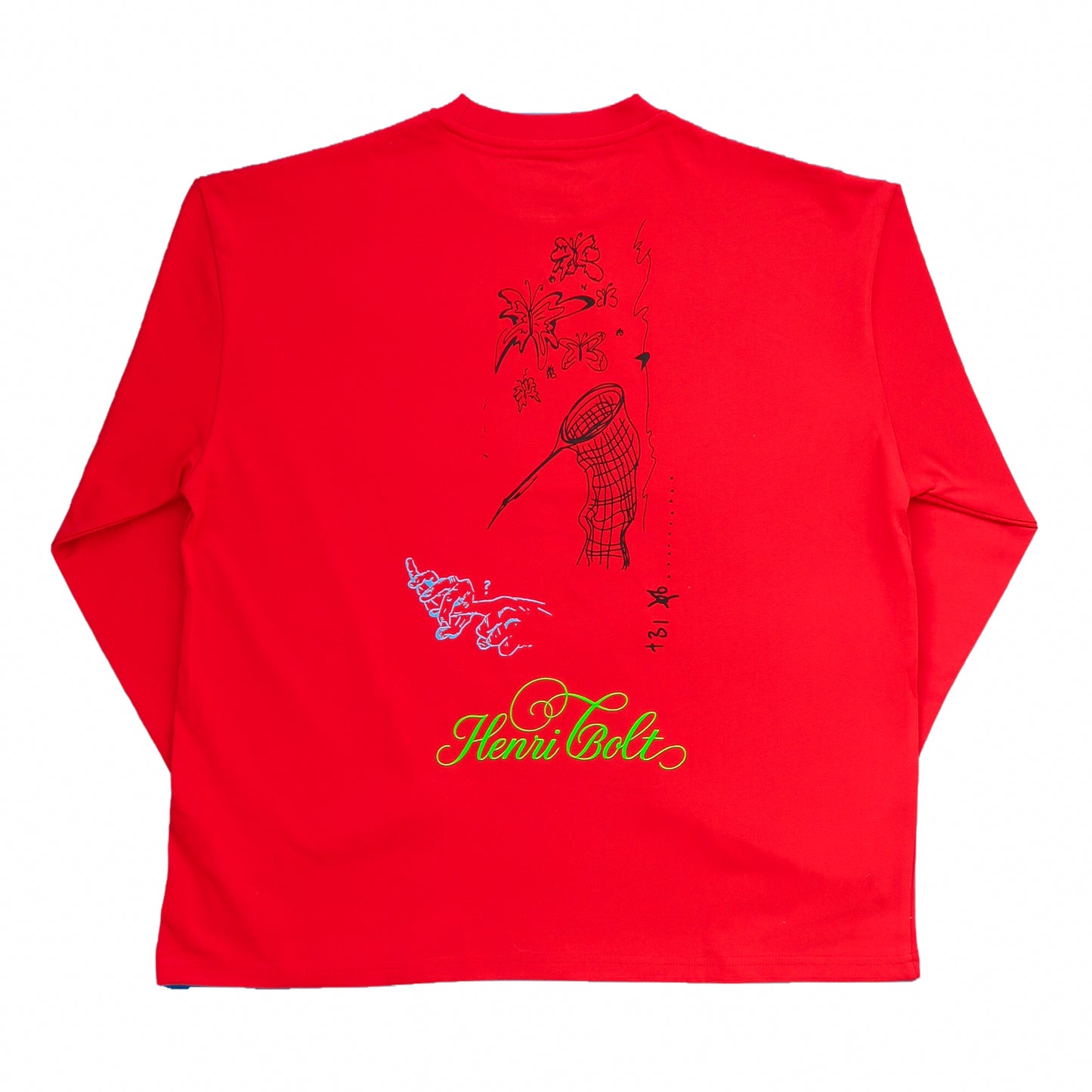 Mon amour oversized longsleeve red