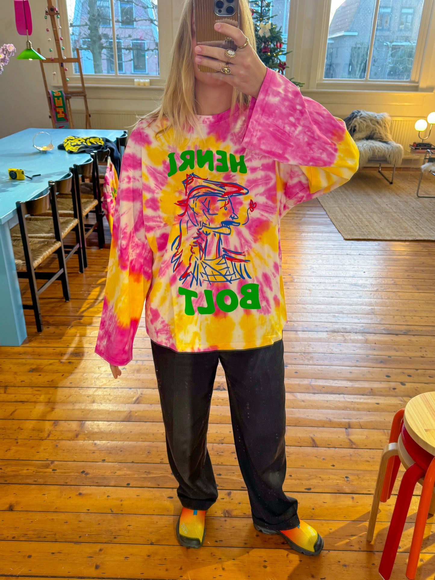 Love edition Tie Dye longsleeve pink