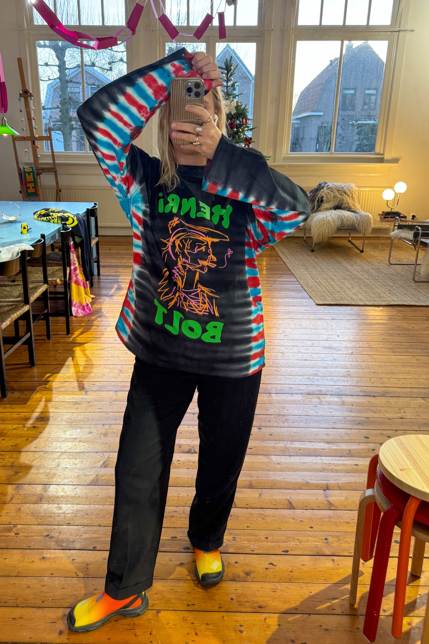 Love edition Tie Dye longsleeve black