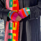Striped sunset gloves