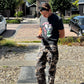 Black washed tee